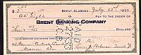 Brent, Alabama, Brent Banking Company 07/22/1933 $3.48